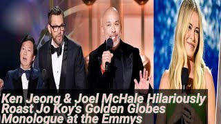 Ken Jeong amp Joel McHale Hilariously Roast Jo Koys Golden Globes Monologue At The Emmys  Emmy 2024 [upl. by Anileme]