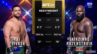 TAI TUIVASA VS JAIRZINHO ROZENSTRUIK FULL FIGHT UFC 305 [upl. by Ellehcyt]