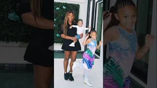 Serena Williams 43 amp her 2 daughters Olympia amp Adira as they were ready for Singer Taylor Swift [upl. by Eelyk439]