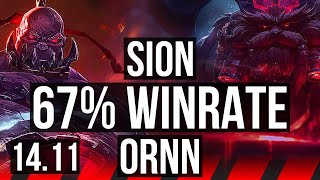 SION vs ORNN TOP  67 winrate 5k comeback  EUW Master  1411 [upl. by Breed561]