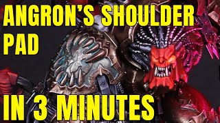 How to paint METAL SHOULDER PAD with standard brush  Deamon Primarch Angron [upl. by Reitman]