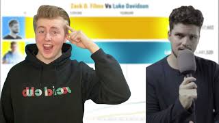 Luke Davidson Vs Zack D Films Sub Count History 20202024 [upl. by Ariamoy]