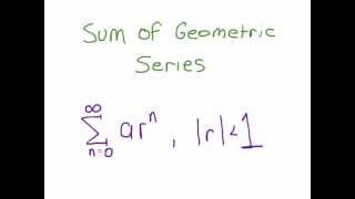 Sum of Geometric Series arn [upl. by Dyer]