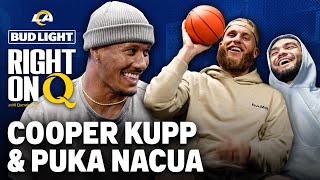 Cooper Kupp amp Puka Nacua Settle Who The Better Basketballer Is With Quentin Lake  Right On Q Ep 1 [upl. by Trixy]