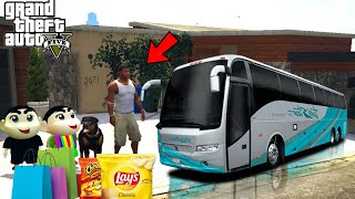 Franklin amp Shinchan Plan A Luxury Bus Trip Adventure In Los Santos In Gta 5 [upl. by Leclair]