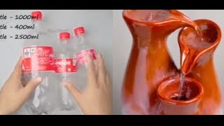 plastic bottle artmaking decoration pice with plastic bottlecreative art [upl. by Haim]