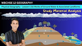 12 Geography PG Lesson1 b Work of Ground Water amp Associated Landforms Analysis  MM Sir wbchse [upl. by Adlanor]