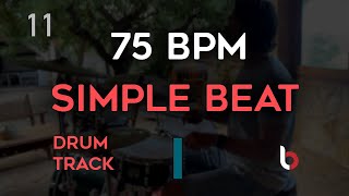 75 BPM Drum Beat  Simple Straight [upl. by Ahsiat]