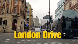 🇬🇧Driving Through London From Vauxhall via Tower Bridge to East London 4K HDR Video [upl. by Ahsait]