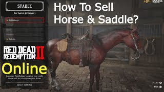 Red Dead Redemption 2 Online  How To Sell Your Horse amp Saddle [upl. by Anid]