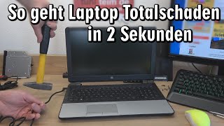 So geht Laptop Totalschaden in 2 Sekunden 🔨 Hardware Test 👉 Mainboard ausbauen [upl. by Ased]