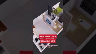 Denah  Fasad 2 Lt Uk 5x10 m shorts shortsindonesia denahrumah denahrumah3d desainrumah [upl. by Juster739]