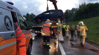 A14 Verkehrsunfall zwischen Nenzing und Frastanz [upl. by Zolner]