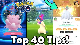 TOP 40 TIPS amp TRICKS For Pokémon GO 2024  Free To Play Guide For NewReturning Players [upl. by Afirahs]