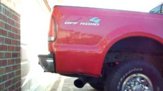 2004 Ford F350 60 Powerstroke Muffler Delete w Stock Cat COLD STARTIDLE [upl. by Rivard940]