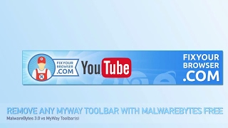 Remove MyWay Toolbar with MalwareBytes Free [upl. by Anawik]