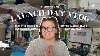 STUDIO VLOG 012 ♡ launch day ✨ new location amp getting back on track with our small business [upl. by Lindon]