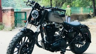 Royal Enfield modified  bike modification  Into Harley davidson I Bobber Style  Vampvideo [upl. by Padgett]