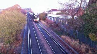 Steam Train 60163 Tornado Cathedrals Express Chertsey  Ely 12 Dec 2011 [upl. by Amie]