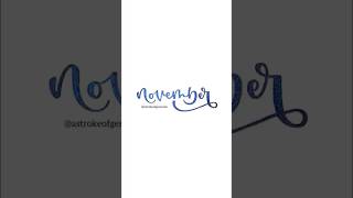 November calligraphy lettering artreels [upl. by Fifi]