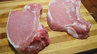 HOW TO COOK BONE IN PORK CHOPS ON THE GEORGE FOREMAN GRILL [upl. by Nosreve]