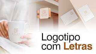 Como criar um logotipo com letras no illustrator  Monograma [upl. by Vincents]