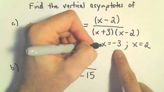 Vertical Asymptotes of Rational Functions Quick Way to Find Them Another Example 1 [upl. by Magdalena]