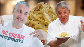 Reacting to my Favorite FRENCH CHEF Making Spaghetti alla CARBONARA ChefJeanPierre [upl. by Kaufmann917]