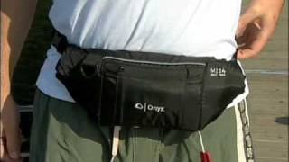 Onyx M24 Belt Pack Manual Inflatable Life Jacket PFD [upl. by Ender]