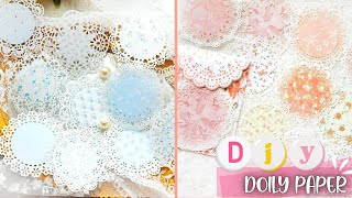 How to Make Paper Doiliy at Home\Homemade Doilies for Journal\Bujo Supplies [upl. by Allecram]