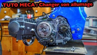 TUTO MECA  changer Son allumage racing  sur￼ moteur dirt bike 125140150dax [upl. by Xonk445]