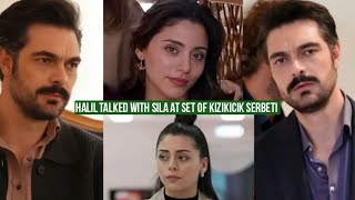 Halil Ibrahim Ceyhan Talked with Sila Turkoglu at Set of Kizikicik Serbeti [upl. by Perron]