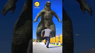 🔥 Godzilla vs Hulkzilla Epic Battle in GTA 5 💥💀 shorts GTA5 mrfurky trending funny [upl. by Haeli]