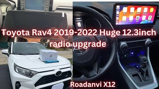 Toyota Rav4 20192022 Roadanvi 123 inch screen Android Head Unit installation [upl. by Allesor]