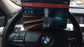 OSRAM 64210DWXT Led H7 XTR 6000K montaż w BMW 5GT [upl. by Lalla]