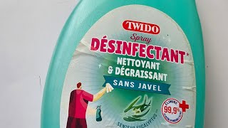 Jai Nettoyé la Maison Les Produits Désinfectant Nettoyant Dégraissant TWIDO je Recommande aldi [upl. by Annasiul]