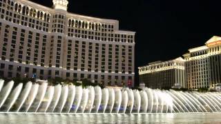 Bellagio Fountain Dancing Luciano Pavarotti [upl. by Aihsilat]