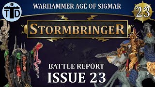 Stormcast LordAquilor Warhammer AoS Stormbringer Issue 23 Battle Report [upl. by Kendall]