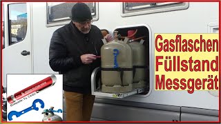 Gasflaschen Füllstand Messgerät  Test  Gasfüllstandsanzeige in Wohnmobil Reisemobil Caravan Grill [upl. by Ethelinda420]