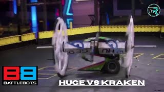 KRAKEN VS HUGE  BATTLE BOTS SEASON 5 EPISODE 8  Battlebots 2021 [upl. by Alimat799]