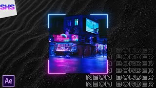 Neon Border loop with Saber  After Effects Tutorial  Free Plugin [upl. by Hcurab243]