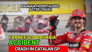 Francesco Bagnaia Crash  MotoGP champion ran over in horrific incident as race redflagged [upl. by Asihtal206]