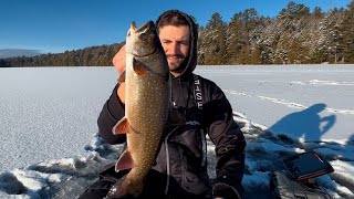 First Ice 2024  Ice Fishing for Splake Trout [upl. by Ellery]