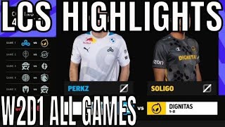 LCS Highlights ALL GAMES Lock In W2D1 Spring 2021 [upl. by Asihtal]