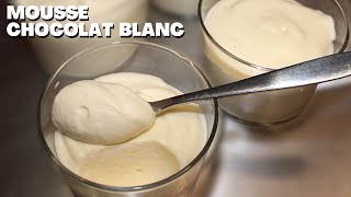 Mousse au chocolat blanc sans gélatine [upl. by Nivonod]