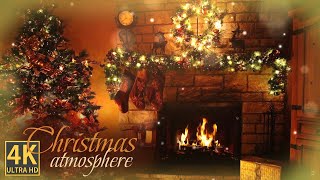 4K Atmosfera Natalizia rilassante con camino acceso e musica di Natale 🎄 relaxing Christmas song [upl. by Yesnek274]