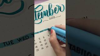 September 2023 Calendar  Bullet journal  Plan with me nhuandaocalligraphy shorts [upl. by Ignazio]