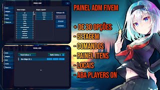 Painel ADM Completo para seu servidor no FiveM  Comandos setagem itens locais para tp e mais [upl. by Eolhc]