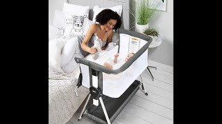 INFANS Baby Bassinet Bedside Crib Newborn Sleeper wStorage Basket Mattress [upl. by Yllil]