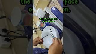 dental spitton cleaning disassemble changing spitton glass vs ceramic dentalclinic [upl. by Mateo]